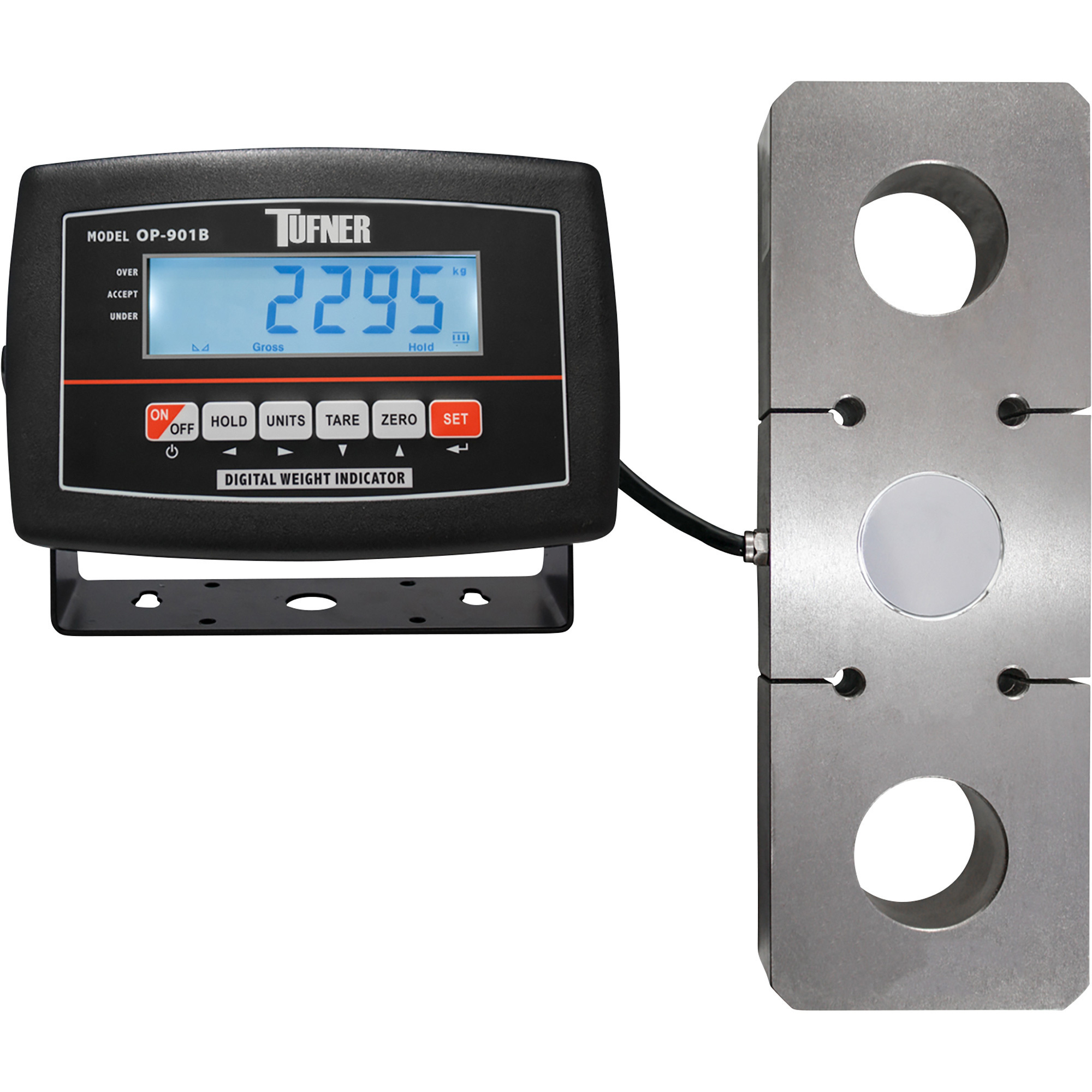 Optima Scale Load Link Dynamometer, 50,000-Lb. Capacity, 20-Lb. Display Increments, Model# OP-927-50K